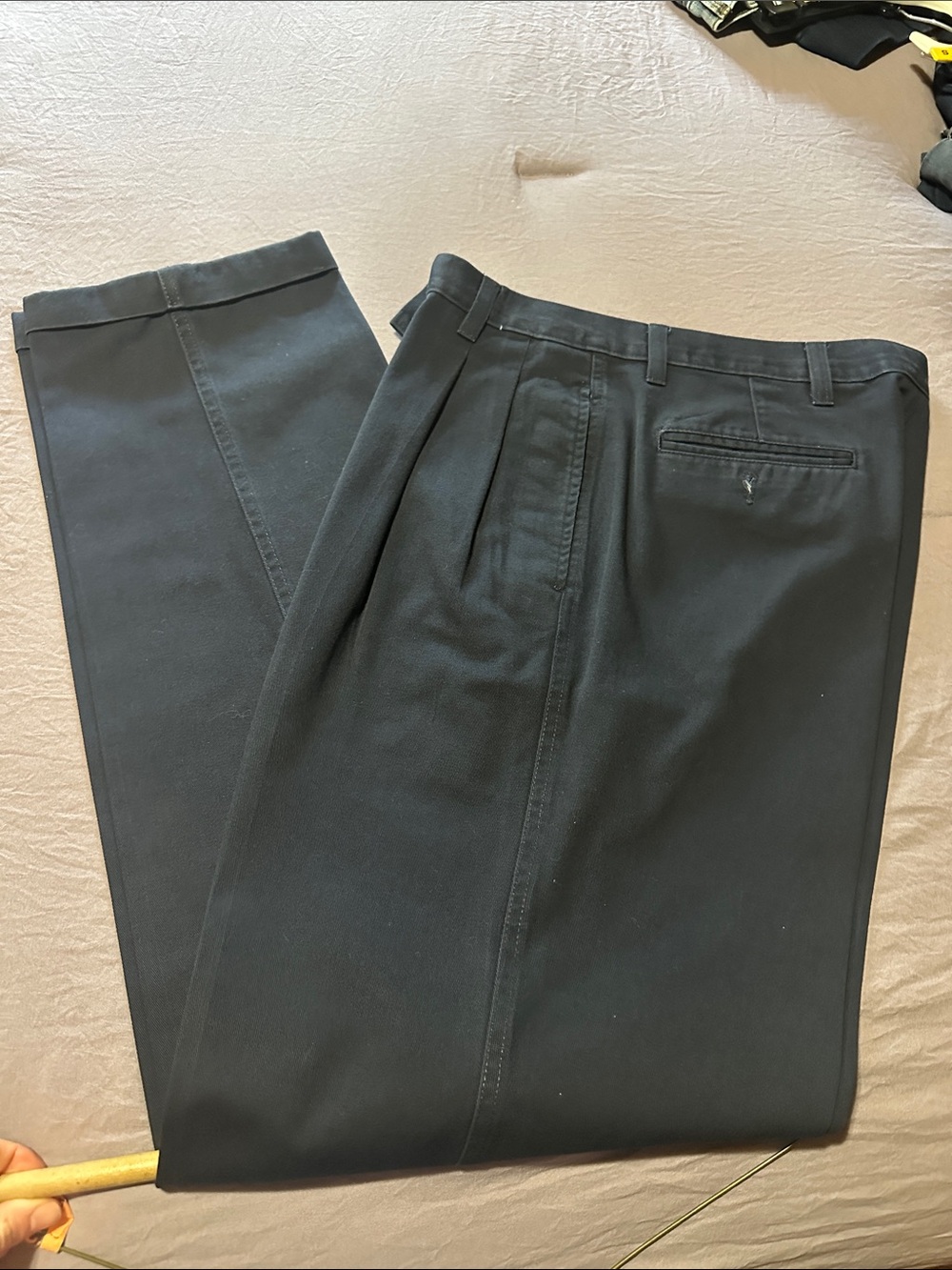 Classic Navy Men's Pleated Dress Pants
